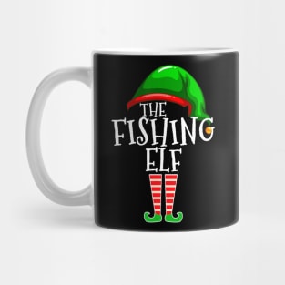 Fishing Elf Family Matching Group Christmas Dad Pops Mug